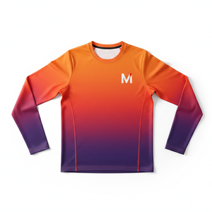 T-shirt de compression sublimé pour homme – Équipement d'entraînement extérieur, protection UV, respirant, sous-vêtement de sport pour la gym et le fitness - Product Image 1