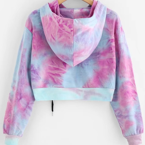 Nuevo Diseño Personalizado, Sudadera Corta Holgada 100% Algodón, Sudadera con Capucha Corta para Mujer, Transpirable - Product Image 2