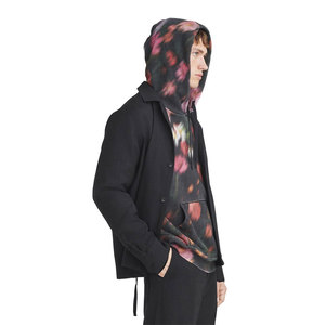 Sudadera con Capucha Estampada Floral Unisex, Corte Regular, Diseño de Bolsillo Tejido, Ropa Casual de Primavera, Sudaderas con Capucha para Hombre - Product Image 4