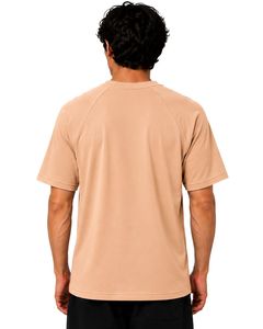 T-shirt beige pour homme, manches raglan, col rond, uni, décontracté, streetwear, logo personnalisé, coupe ample, mode, doux, premium, été - Product Image 2