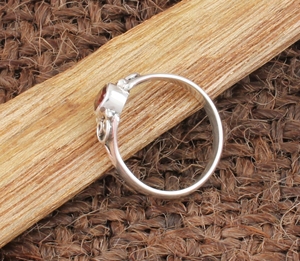 Luxury 925 Sterling <b>Silver</b> Bezel Setting Natural Red <b>Garnet</b> <b>Ring</b> Women Oval Cut January Birthstone Gemstone Wedding Anniversary - Product Image 6