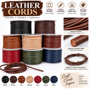Flat <b>Leather</b> <b>Cords</b> Wholesale Genuine <b>Leather</b> Straps for Jewelry Making DIY Crafts Bracelets and Accessories - Product Image 5