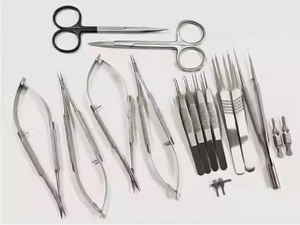 Kit d'instruments microchirurgicaux de qualité supérieure en acier inoxydable, ciseaux et pinces de précision pour la chirurgie vasculaire et plastique - Product Image 6
