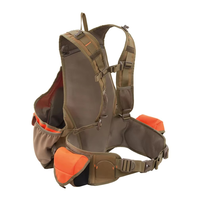 Gilet de chasse réversible unisexe camouflage orange et marron, col montant, fermeture éclair, en polyester doux, vêtement d'extérieur décontracté
