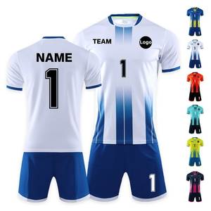 Conjunto de Uniforme de Fútbol Personalizado de Secado Rápido, Transpirable, de Poliéster, Camiseta de Fútbol de Manga Corta, Ropa Deportiva para Equipo - Product Image 3