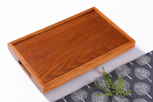 Plateau de service rustique en bois fait main pour la cuisine, la table basse, la salle à manger, plateau décoratif pour ottoman avec poignées, multi-usages - Product Image 6