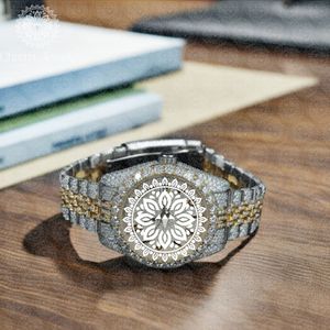 Charm Jewells Luxury Men's Stainless Steel <b>Watch</b> 40mm Round Dial Analog <b>Mechanical</b> Movement Sapphire Crystal Folding Clasp - Product Image 1