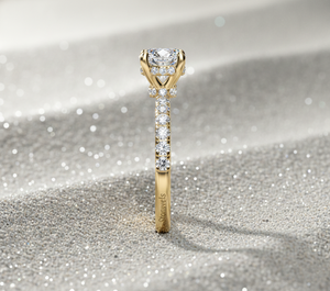 Anillo de Compromiso con Diamante Cultivado en Laboratorio, Oro de 14K, Chapado en Oro Rosa, Halo Oculto, Banda Pavé, Fabricante de Joyería Personalizada, OEM, ODM - Product Image 2