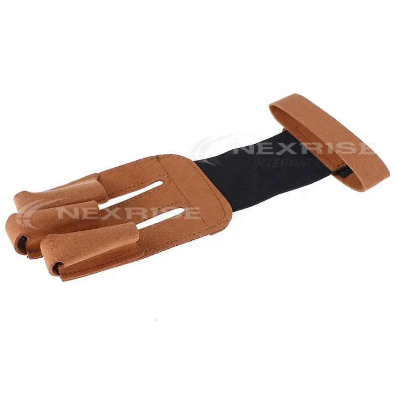 Traditional Archery Leather Shooting Hunting Glove Archery Finger Glove/ 3 Finger Archery Crossbow Hunting Glove