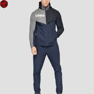 Chaqueta cortavientos de nailon personalizada para hombre, talla grande, con forro de malla, mangas raglán de poliéster para exteriores, con capucha, para hombre - Product Image 2