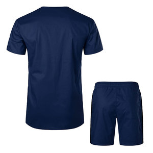High Quality Summer Wear Tshirt and Shorts <b>Set</b> Custom Logo Cotton Men Shorts and T Shirt <b>Sets</b> - Product Image 2
