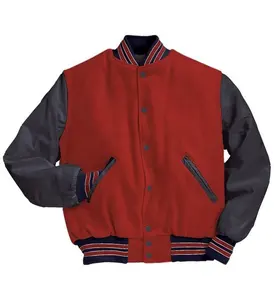 2023 venta al por mayor hombres Varsity chaquetas Letterman chaquetas personalizadas béisbol Varsity Bomber chaqueta parches ropa de hombre OEM Bomber