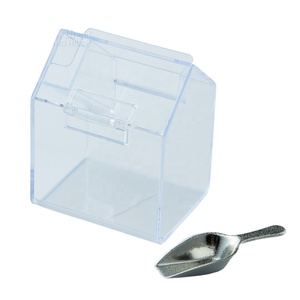Kwang Hsieh Injection-Molded <b>Foldable</b> Square Acrylic Candy Dispenser Storage Box Reusable PS Food Container Transparent Bulk Who - Product Image 4
