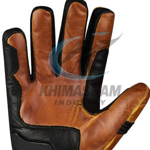 Gants de moto en cuir antidérapants à doigts entiers avec logo personnalisé, design respirant, fabriqués au Pakistan - Product Image 5