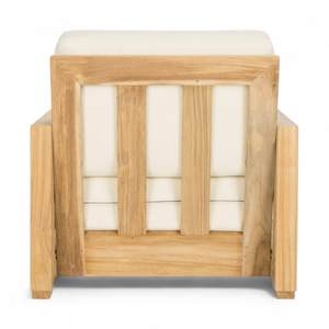 Chaises de patio d'extérieur de style moderne, rembourrées, avec finition naturelle et en bois de teck, pour la maison, l'hôtel, la villa, meubles - Product Image 4
