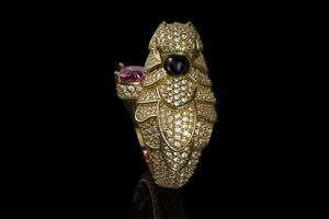 Bague de luxe pour femme en forme d'oiseau perroquet, diamants brillants de laboratoire, plaqué argent 925, bague personnalisée motif animal, certifiée IGI - Product Image 5