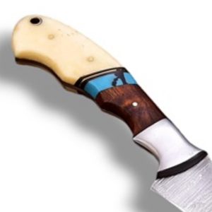 Cuchillos de Cocina Personalizados para Filetear Pescado con Hoja Larga Curva de Acero y Diseño Artístico en el Mango, para Filetear Pescado y Recortar Carne - Product Image 6