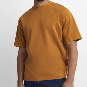 High Quality Men's Short Sleeve Boxy T-Shirt 100% Cotton Casual Solid Eco-Friendly Breathable Street Wear Oversized High Street - Product Image 5