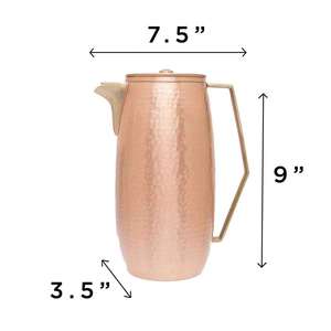 Jarra de Agua de Cobre Puro con Tapa, Beneficios Ayurvédicos para la Salud, Estilo de Vida Yoga, Ideal para Regalo para Hombres y Mujeres - Product Image 2