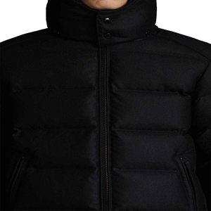 Extended Wide Ribbed Waistband Padded Jacket <b>Men</b> Classic Fit Thick Padded Thermal Blend Extra Windproof Top Set - Product Image 5