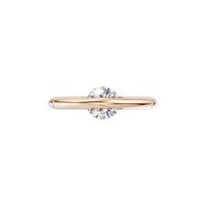 Aarinya Collection Solitaire à Bande Parallèle Moderne, Diamant de Laboratoire Vintage Certifié IGI, Or 14K, Anniversaire et Mariage - Product Image 3