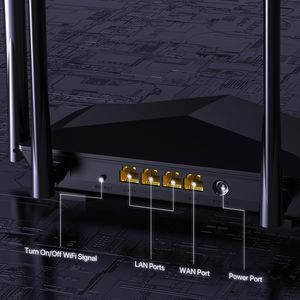 Router WiFi Smart AC1200 ad Alta Velocità, Dual Band, 4 Porte Ethernet Veloci da 100 Mbps, Supporto APP per Internet Wireless ad Alta Velocità - Product Image 3