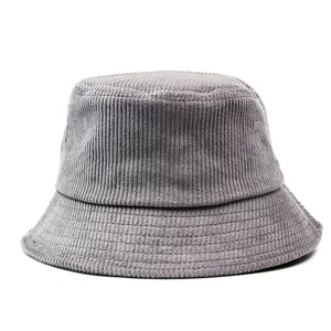 Embroidered 100% Cotton Corduroy <b>Winter</b> Outdoor Warm Fashion Fisherman LOGO Custom Multiple Color <b>Men</b>&Women Basin Bucket <b>Hats</b> - Product Image 1