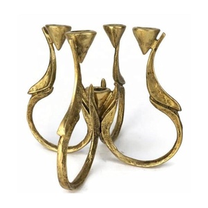 Candélabre en aluminium doré à 8 piliers pour le salon, table de présentation, mariage, festival de noël, décoration de la maison. - Product Image 3