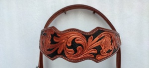 Arnés de Cuero de Vaca de la Mejor Calidad - Brida Western Side Pull - Brida para Caballo con Cuerda Procesada para la Nariz y Cabezada - Product Image 4