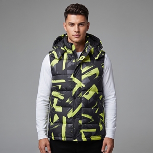 Chaleco Acolchado con Capucha para Hombre, de la Mejor Calidad, con Aislamiento Térmico, Estilo Camuflaje, para Invierno, sin Mangas, para Actividades al Aire Libre - Product Image 5