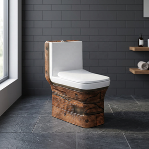 WC monobloc en céramique chinoise, style décoratif indien, à siphon en S, en promotion - Product Image 2