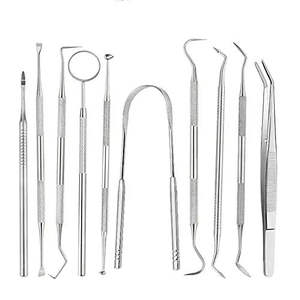 8 Pcs Teeth Cleaning Tools Tartar Remover Tooth Plaque Scraper Dental <b>Pick</b> Dental Hygiene Tools <b>Set</b> With Zipper Bag By Dentavex - Product Image 1