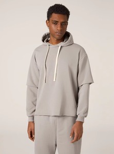 Conjunto de Shorts Oversize para Hombre, Diseño Moderno, 100% Algodón Felpa, Transpirable, Sudadera con Hombros Caídos y Shorts, 2026 - Product Image 4