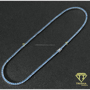 Collar de tenis con diamantes cultivados en laboratorio VVS al por mayor, plata de ley 925, joyería de lujo para minoristas - Product Image 2