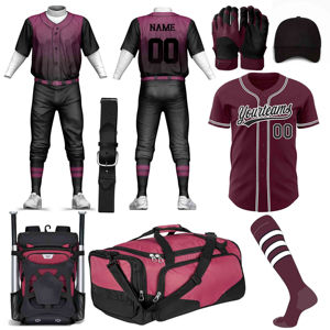 Tenues de baseball de qualité supérieure, ensembles complets en polyester, pour jeunes et adultes, clubs, entraînement, kits d'uniformes de baseball et de softball - Product Image 1