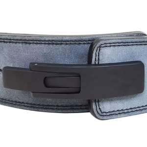 Support de poignet en cuir bleu réglable avec fermeture auto-agrippante pour la musculation et l'entraînement de force, protège-paume unisexe - Product Image 6
