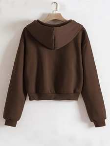เสื้อครอปท็อปแฟชั่นใหม่สุดฮิต ราคาถูก ดีไซน์ทันสมัย รุ่นใหม่มาแรง เสื้อฮู้ดดี้ครอปท็อปผู้หญิง ไซส์พลัส ผ้าฝ้ายระบายอากาศได้ดี ใส่สบาย - Product Image 2