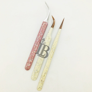 Pinzas para Extensión de Pestañas de Visón con Brillo, de Acero Inoxidable Sostenible, Color Personalizado con Punta Nano de Color, Pinzas para Pestañas de Visón - Product Image 2