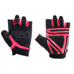 Gants d'entraînement pour femmes, noirs et roses, avec support pour le poignet, logo personnalisé, vente en gros, protection des mains, gants de Crossfit - Product Image 1
