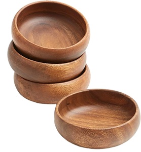 Cuencos Decorativos de Madera de Acacia Real Ecológicos Hechos a Mano para Almacenar Frutas/Nueces, Marca AE, Naturales, para Todas las Estaciones - Product Image 1