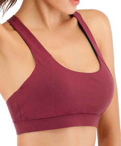 เสื้อชั้นในกีฬาไร้ตะเข็บสำหรับผู้หญิง แบบ Racerback รองรับน้ำหนักเบา เหมาะสำหรับออกกำลังกาย โยคะ วิ่ง ผลิตจากผ้าสแปนเด็กซ์/ไนลอน สีพื้น คอวี - Product Image 5