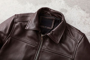 Chaqueta de Cuero Larga para Hombre de Alta Calidad, de Secado Rápido, Impermeable, Resistente al Viento, Transpirable, Material Suave, Informal, con Capucha - Product Image 5