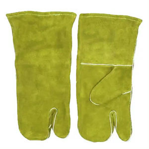 Gants de soudeur en cuir de vachette pleine fleur à manches longues pour four, barbecue, cheminée, boulangerie et soudage TIG - Product Image 5