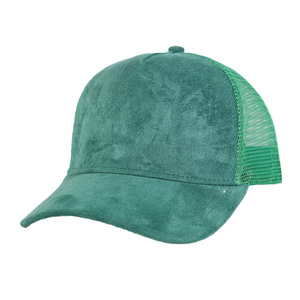 Green Mesh Trucker <b>Hat</b> 6-Panel Adjustable Unisex Casual Cap Spring <b>Summer</b> Style - Product Image 1