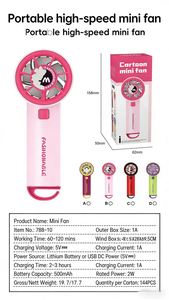 Mini Ventilador de Alta Velocidad con Diseño de Dibujos Animados, 3 Velocidades, Batería de Litio de 500 mAh, Venta al Por Mayor Directa de Fábrica, Personalizable - Product Image 2