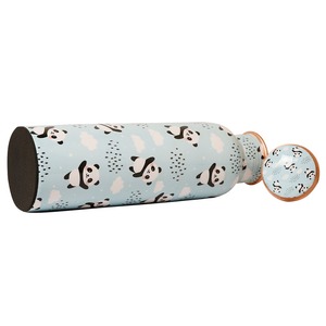 Botella de Agua Metálica con Diseño de Panda, Azul, Portátil, para Viajes, con Tapa de Cobre - Product Image 6
