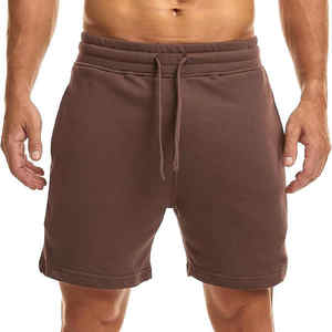 Shorts de bain pour hommes de haute qualité, nouveau style, couleur unie, décontractés, 100 % coton, taille mi-haute - Premium et très demandés - Product Image 1