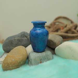 Multicolor Metal <b>Keepsake</b> Urns Small Pet Human <b>Memorial</b> Urns Marble Finish Ceramic Decorative Handcrafted <b>Memorial</b> - Product Image 5