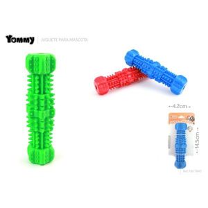 Giocattolo da masticare per cani Yommy Pet, osso in gomma da 14,5 cm per la pulizia dei denti - Product Image 1