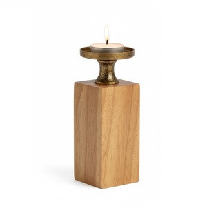 Top Arrival Wooden <b>Tea</b> <b>Candle</b> Holder Perfect for Wedding Rustic Decor Piece and Party Decoration Customize Size Shape - Product Image 3